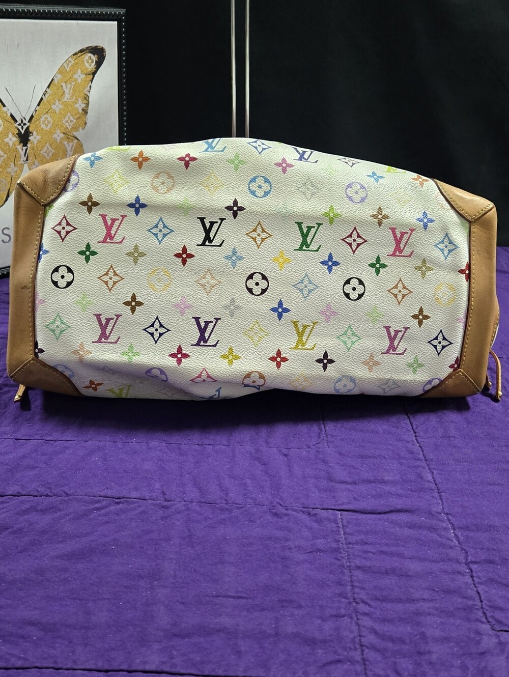 Louis Vuitton Murakami Ursula Multicolor Monogram White Canvas Tote - Picture 9 of 16